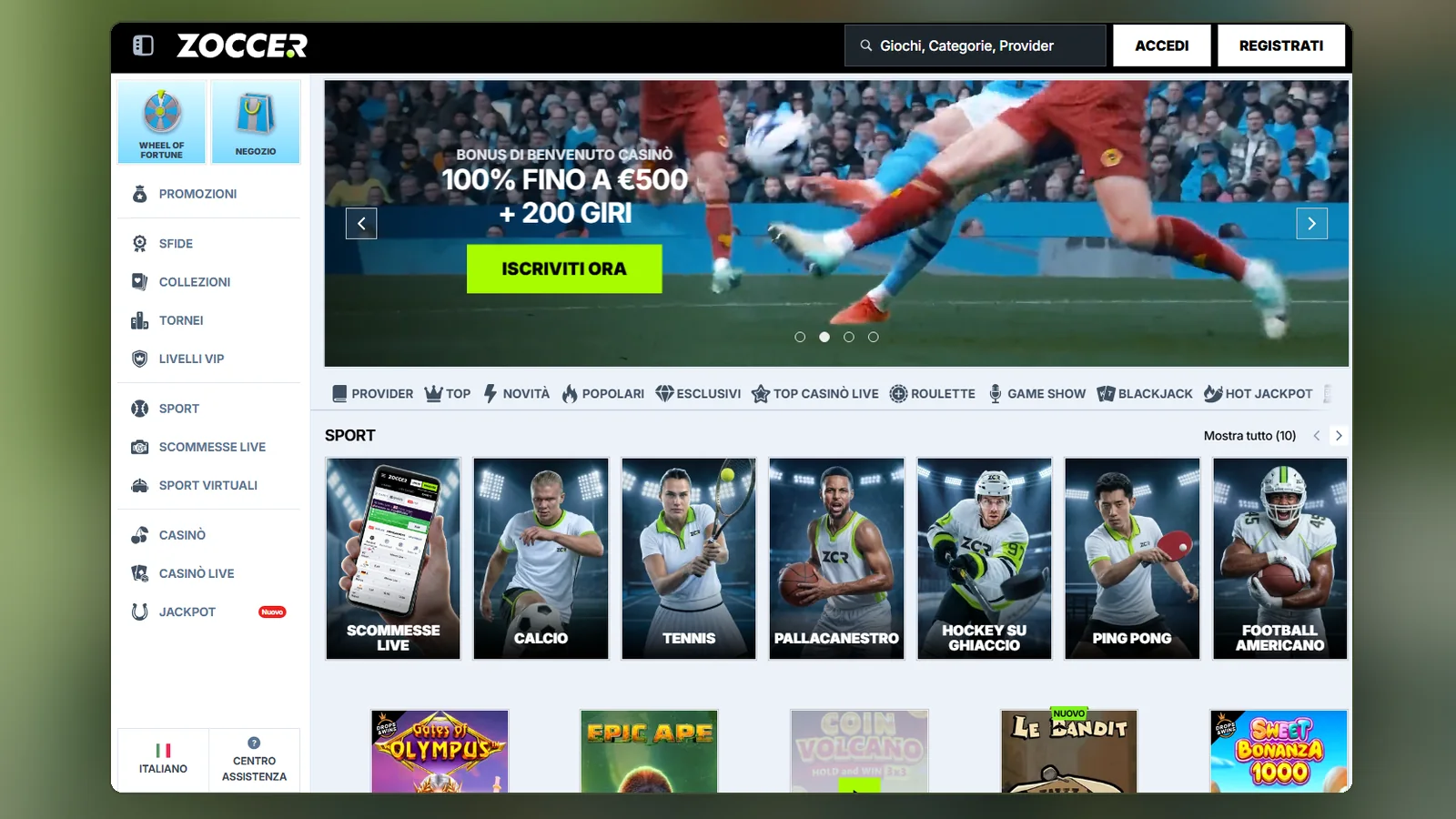 Zoccer bonus